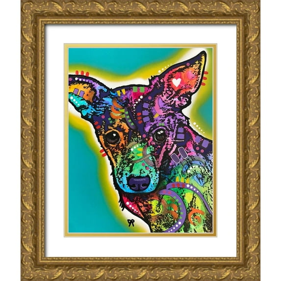 Dean Russo Collection 12x14 Gold Ornate Wood Framed with Double Matting Museum Art Print Titled - Little Love