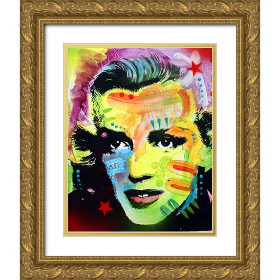 Dean Russo Collection 12x14 Gold Ornate Wood Framed with Double Matting Museum Art Print Titled - Marilyn Monroe I