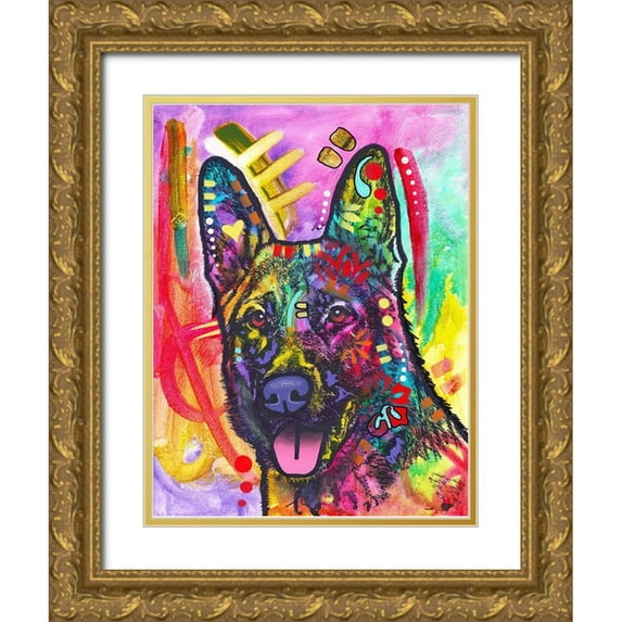Dean Russo Collection 12x14 Gold Ornate Wood Framed with Double Matting Museum Art Print Titled - Sheppie