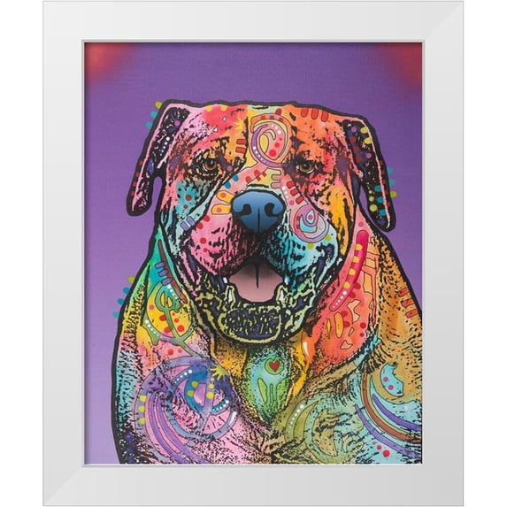 Dean Russo Collection 12x14 White Modern Wood Framed Museum Art Print Titled - Biddie