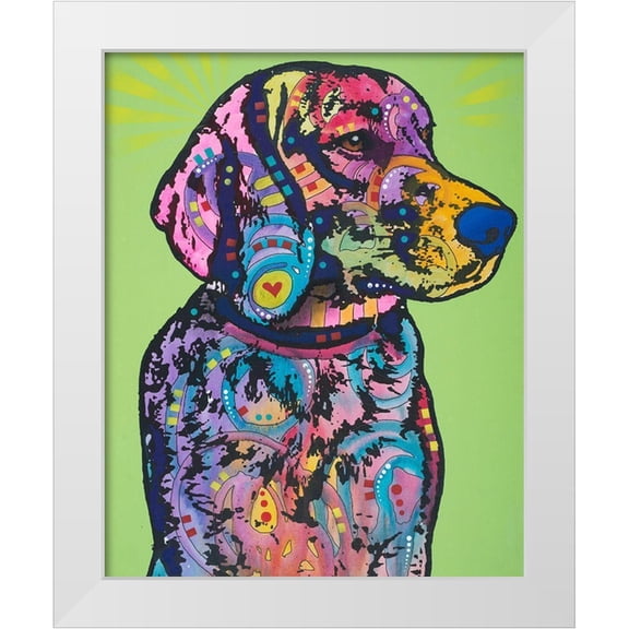 Dean Russo Collection 12x14 White Modern Wood Framed Museum Art Print Titled - Hank B 19