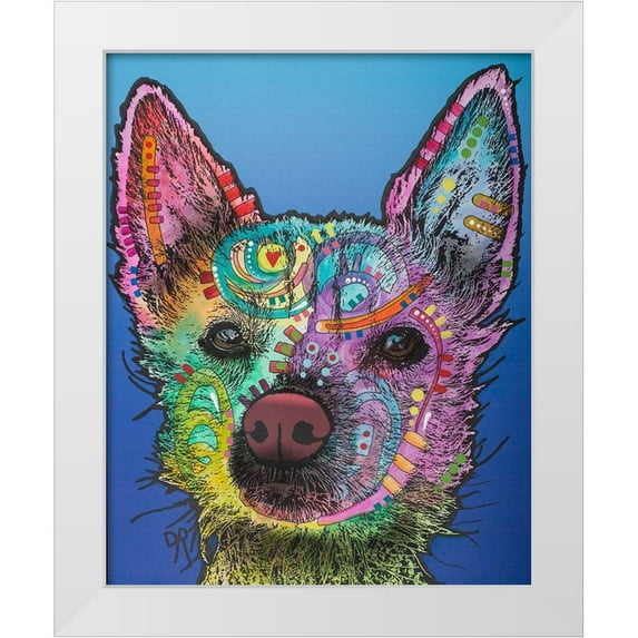 Dean Russo Collection 12x14 White Modern Wood Framed Museum Art Print Titled - Ozzie