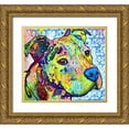 thumbnail image 1 of Dean Russo Collection 13x12 Gold Ornate Wood Framed with Double Matting Museum Art Print Titled - Thoughtful Pit Bull This Years Love 2013 Part 2, 1 of 4