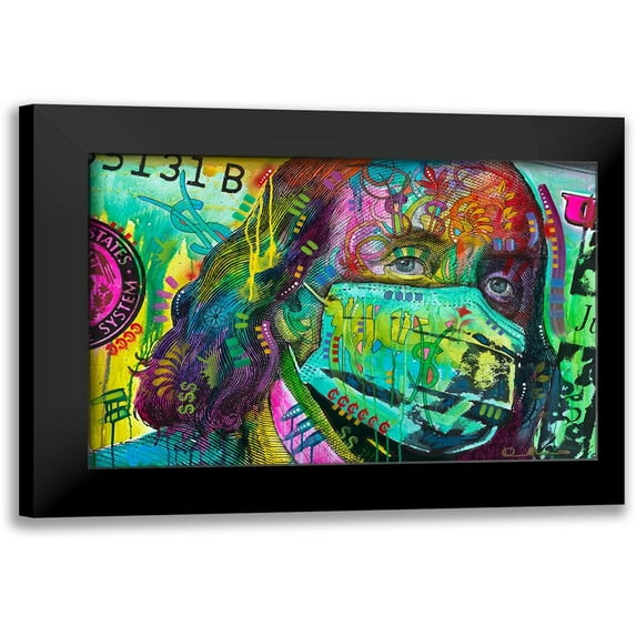 Dean Russo Collection 14x11 Black Modern Framed Museum Art Print Titled - Masked Ben