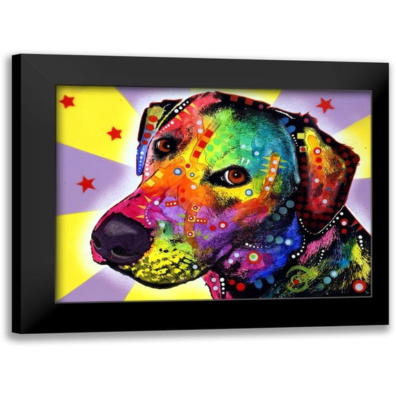 Dean Russo Collection 14x11 Black Modern Framed Museum Art Print Titled - YELLOW sorta LAB