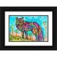 thumbnail image 1 of Dean Russo Collection 14x11 Black Ornate Wood Framed with Double Matting Museum Art Print Titled - Electric Fox, 1 of 4