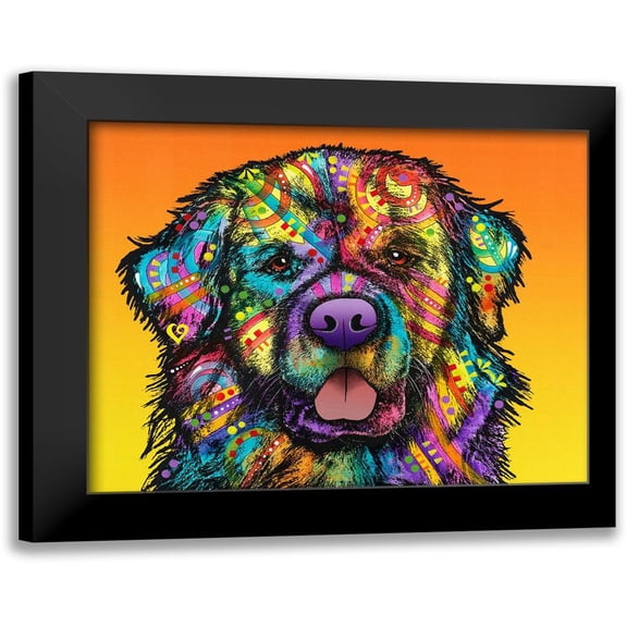 Dean Russo Collection 14x12 Black Modern Framed Museum Art Print Titled - Newfie