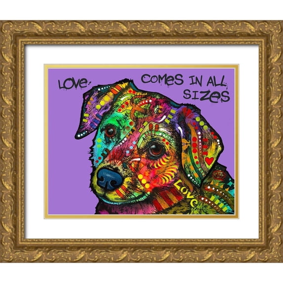 Dean Russo Collection 14x12 Gold Ornate Wood Framed with Double Matting Museum Art Print Titled - Love In All Sizes