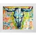 thumbnail image 1 of Dean Russo Collection 14x12 White Modern Wood Framed Museum Art Print Titled - Bull Skull, 1 of 4