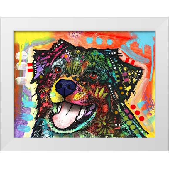 Dean Russo Collection 14x12 White Modern Wood Framed Museum Art Print Titled - Speak