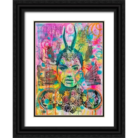 Dean Russo Collection 14x18 Black Ornate Wood Framed with Double Matting Museum Art Print Titled - Ancient Intensity