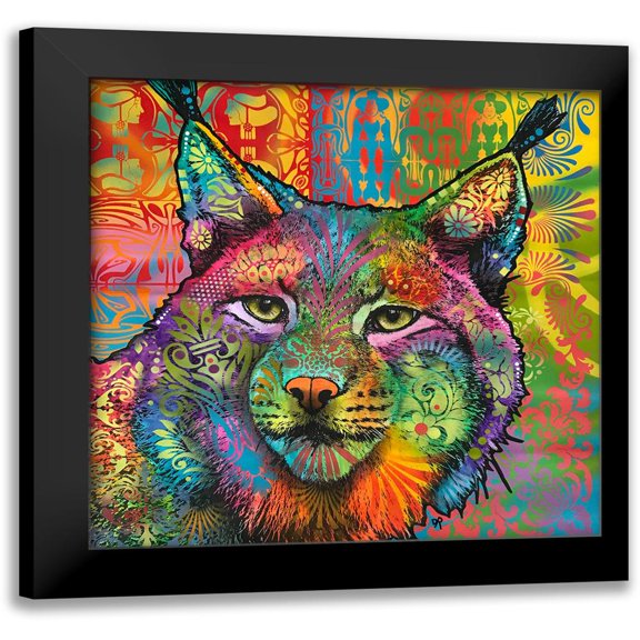 Dean Russo Collection 15x15 Black Modern Framed Museum Art Print Titled - The Lynx