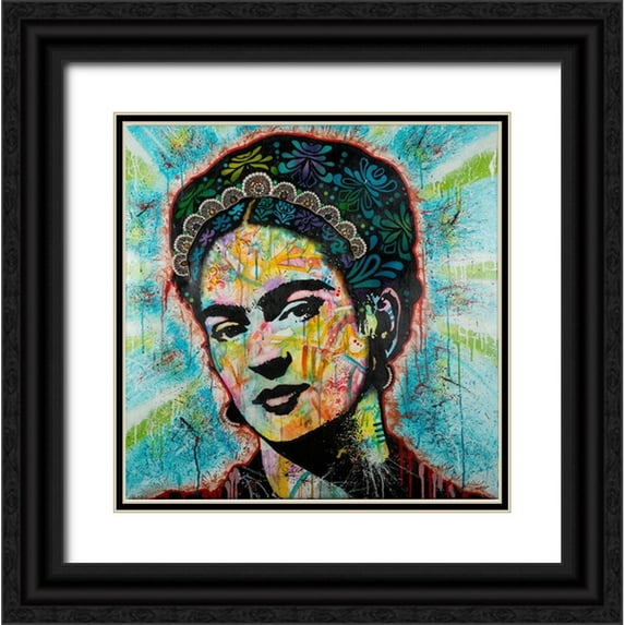 Dean Russo Collection 15x15 Black Ornate Wood Framed with Double Matting Museum Art Print Titled - Frida