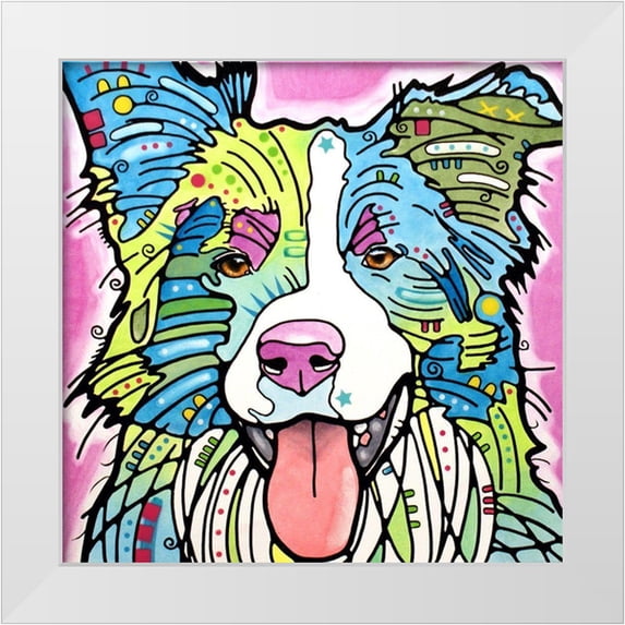 Dean Russo Collection 15x15 White Modern Wood Framed Museum Art Print Titled - Colly