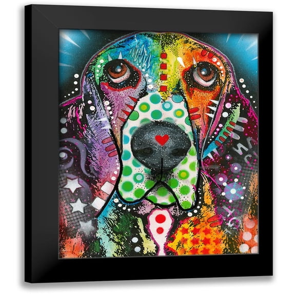 Dean Russo Collection 15x18 Black Modern Framed Museum Art Print Titled - Basset Hound Original
