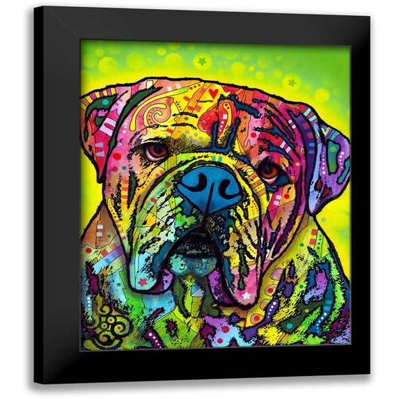 Dean Russo Collection 15x18 Black Modern Framed Museum Art Print Titled - Hey Bulldog
