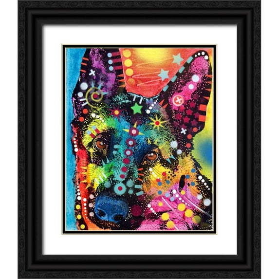Dean Russo Collection 15x18 Black Ornate Wood Framed with Double Matting Museum Art Print Titled - Shep