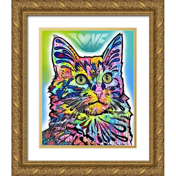 Dean Russo Collection 15x18 Gold Ornate Wood Framed with Double Matting Museum Art Print Titled - Angora