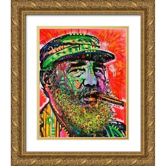 Dean Russo Collection 15x18 Gold Ornate Wood Framed with Double Matting Museum Art Print Titled - Castro