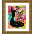 thumbnail image 1 of Dean Russo Collection 15x18 Gold Ornate Wood Framed with Double Matting Museum Art Print Titled - SRV Guitar, 1 of 4