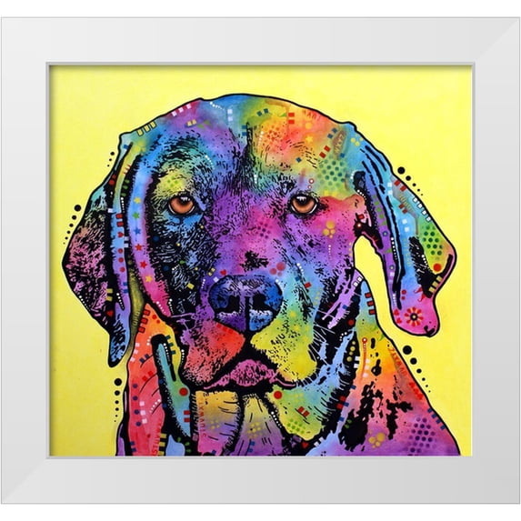 Dean Russo Collection 16x15 White Modern Wood Framed Museum Art Print Titled - Fixate Labrador