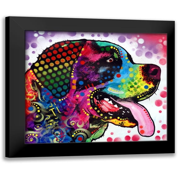 Dean Russo Collection 17x15 Black Modern Framed Museum Art Print Titled - St Bernard Profile