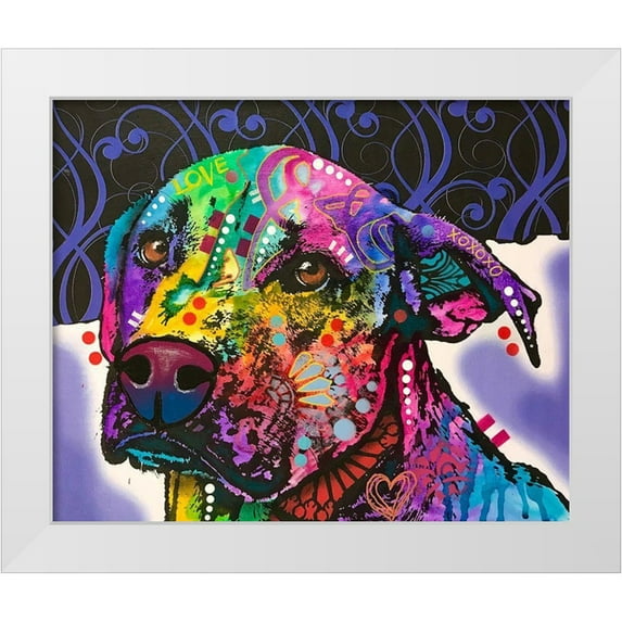 Dean Russo Collection 17x15 White Modern Wood Framed Museum Art Print Titled - Expression