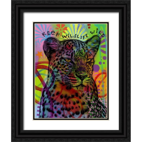 Dean Russo Collection 19x24 Black Ornate Wood Framed with Double Matting Museum Art Print Titled - Keep Wildlife Wild