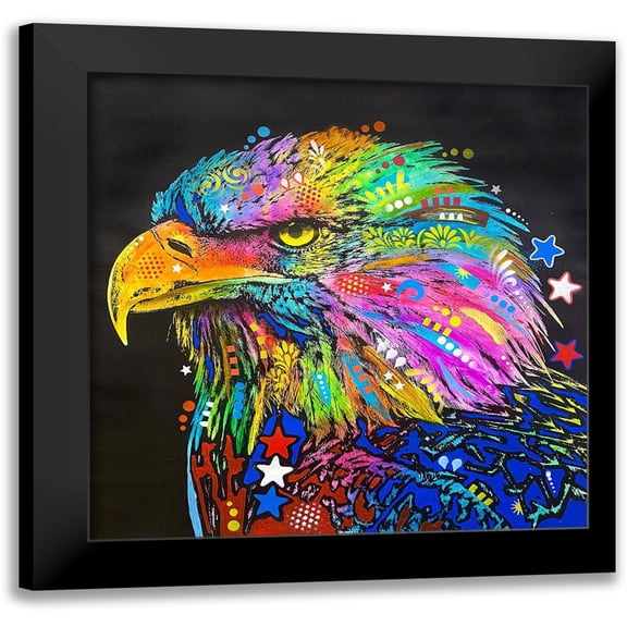Dean Russo Collection 20x20 Black Modern Framed Museum Art Print Titled - Bald Eagle