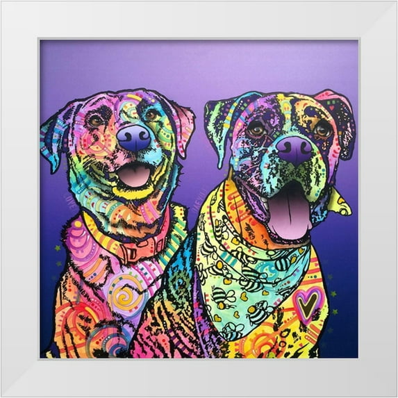 Dean Russo Collection 20x20 White Modern Wood Framed Museum Art Print Titled - Peas In A Pod