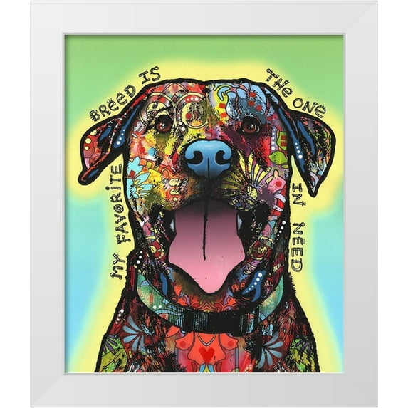 Dean Russo Collection 20x23 White Modern Wood Framed Museum Art Print Titled - The One In Need