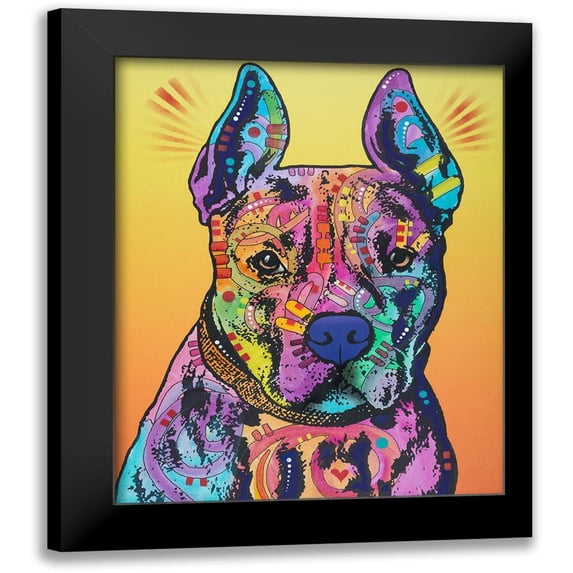 Dean Russo Collection 20x24 Black Modern Framed Museum Art Print Titled - Bugsy 2