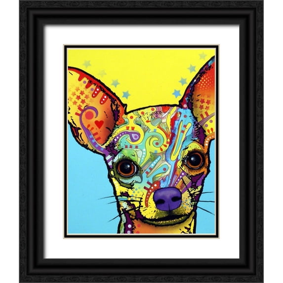 Dean Russo Collection 20x24 Black Ornate Wood Framed with Double Matting Museum Art Print Titled - Chihuahua I
