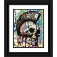 thumbnail image 1 of Dean Russo Collection 20x24 Black Ornate Wood Framed with Double Matting Museum Art Print Titled - Punk Skull, 1 of 4