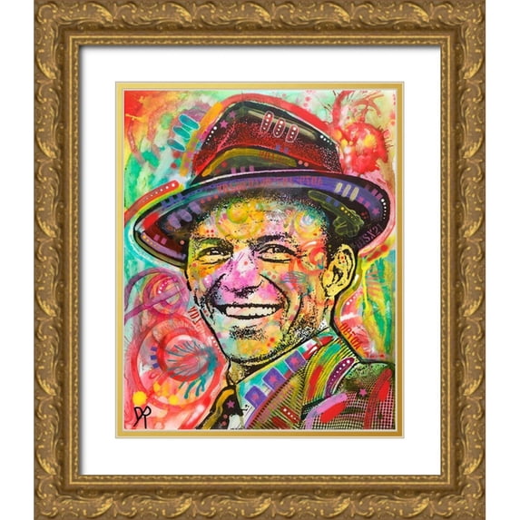 Dean Russo Collection 20x24 Gold Ornate Wood Framed with Double Matting Museum Art Print Titled - Frank Sinatra III