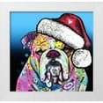 thumbnail image 1 of Dean Russo Collection 21x20 White Modern Wood Framed Museum Art Print Titled - The Bulldog Christmas, 1 of 4