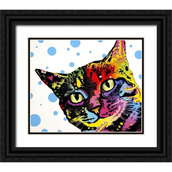 Dean Russo Collection 23x20 Black Ornate Wood Framed with Double Matting Museum Art Print Titled - The Pop Cat