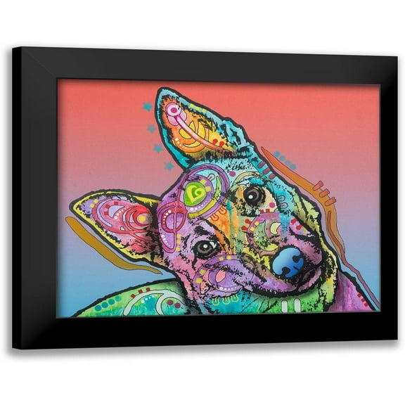 Dean Russo Collection 24x20 Black Modern Framed Museum Art Print Titled - Abby Custom