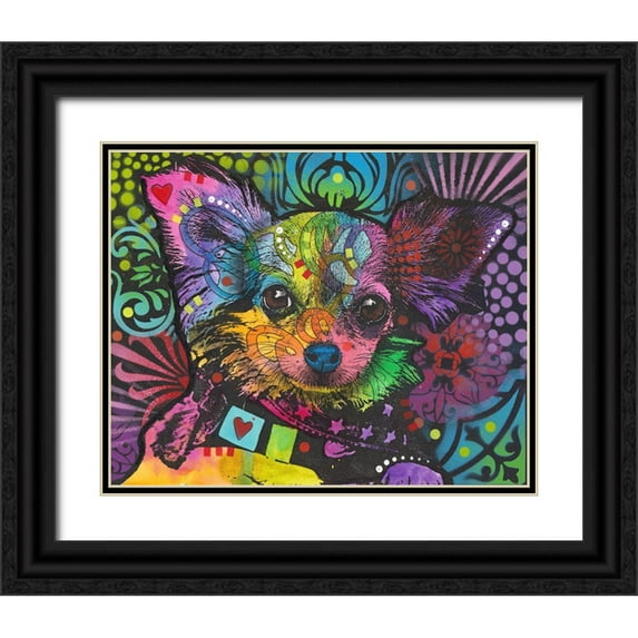 Dean Russo Collection 24x20 Black Ornate Wood Framed with Double Matting Museum Art Print Titled - Chi Chi