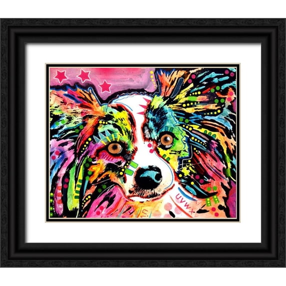Dean Russo Collection 24x20 Black Ornate Wood Framed with Double Matting Museum Art Print Titled - Papillon 9149