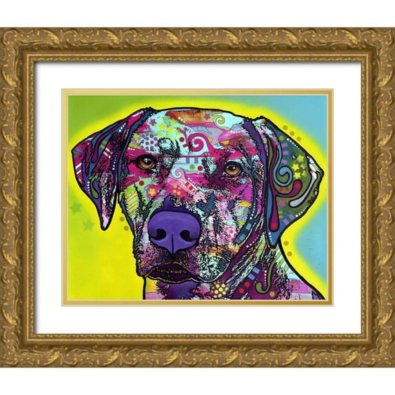 Dean Russo Collection 24x20 Gold Ornate Wood Framed with Double Matting Museum Art Print Titled - Rhodesian Ridgeback