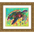 thumbnail image 1 of Dean Russo Collection 24x20 Gold Ornate Wood Framed with Double Matting Museum Art Print Titled - Sea Turtle, 1 of 4