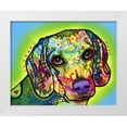 thumbnail image 1 of Dean Russo Collection 24x20 White Modern Wood Framed Museum Art Print Titled - Beagle, 1 of 4