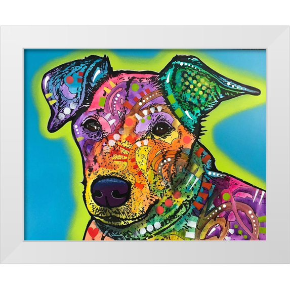 Dean Russo Collection 24x20 White Modern Wood Framed Museum Art Print Titled - Shamus
