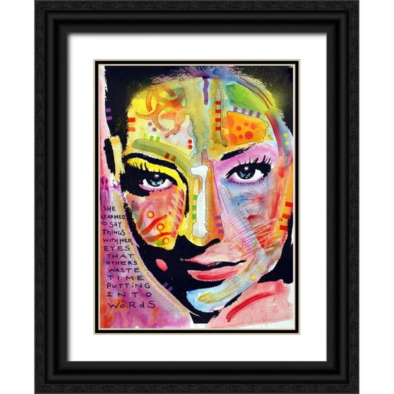 Dean Russo Collection 25x32 Black Ornate Wood Framed with Double Matting Museum Art Print Titled - She Learned To Say