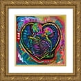 thumbnail image 1 of Dean Russo Collection 26x26 Gold Ornate Wood Framed with Double Matting Museum Art Print Titled - 4ever, 1 of 4