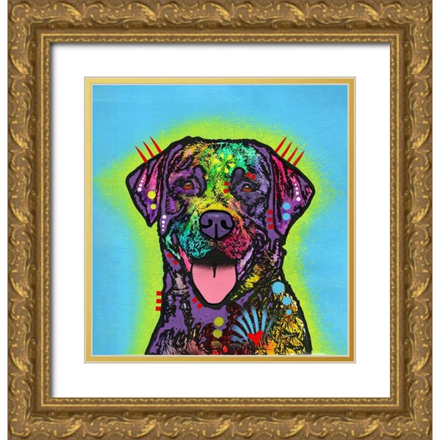 Dean Russo Collection 26x27 Gold Ornate Wood Framed with Double Matting Museum Art Print Titled - Lab