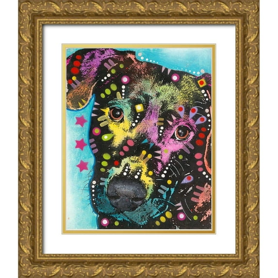 Dean Russo Collection 26x31 Gold Ornate Wood Framed with Double Matting Museum Art Print Titled - Lab Love 2
