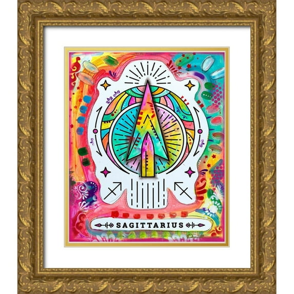 Dean Russo Collection 26x31 Gold Ornate Wood Framed with Double Matting Museum Art Print Titled - Sagittarius