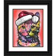 thumbnail image 1 of Dean Russo Collection 26x32 Black Ornate Wood Framed with Double Matting Museum Art Print Titled - Christmas Cat, 1 of 4